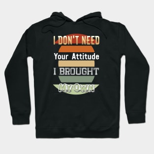 I Don't Need Your Attitude I Brought My Own Hoodie